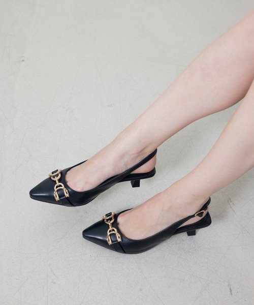 Black store slingback heels