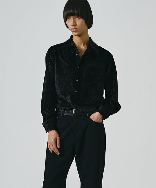 Black velvet sales dress shirt