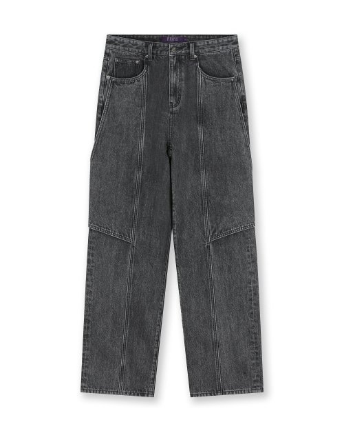 BIG FRONT PANELS JEANS FADE BLACK