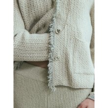 Alpaka Blended Knit Jacket  Light Green