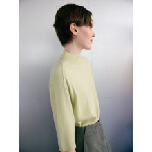 [Premium] Cashmere Halfsleeve Pullover  Light Green