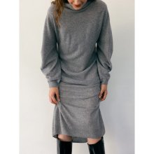 [Premium] Vanity Zermatt Wool Cash Volume Knit Dress  Grey