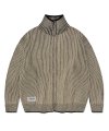 VSW Two Tone Knit Zip Up Sand