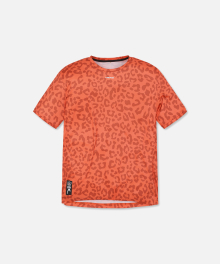[COOL HEAD] 남여공용 오버핏 메쉬 라운드 반팔 티셔츠 오렌지레오파드 JHTDX23130ORX