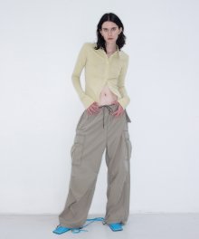 CARGO COTTON BIG PANTS_KHAKI