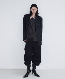 CARGO COTTON BIG PANTS_BLACK