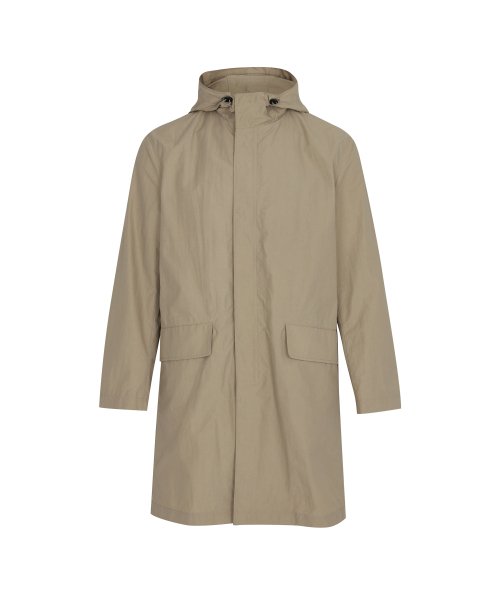 Свободное пальто с капюшоном Beige