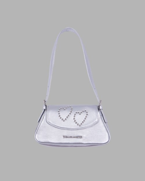 MUSINSA | THE MUSEUM VISITOR HEART STUD MINI BAG - SILVER