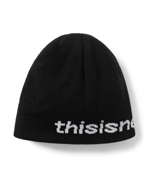 SP-Logo No Cuff Beanie Black