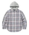 FCP Plaid Check Hood Shirt Grey