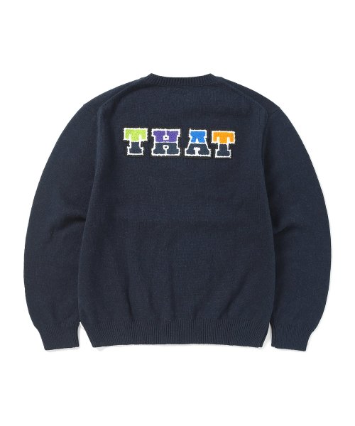 MUSINSA公式 | thisisneverthat® THIS/THAT Knit Sweater Navy