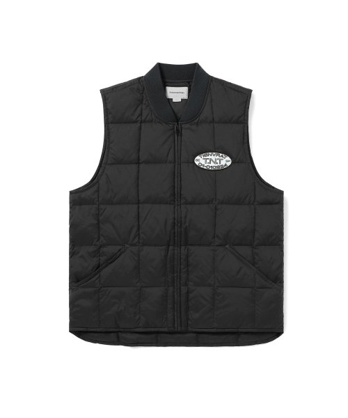 MUSINSA | thisisneverthat® Ripstop Quilted Down Vest Black