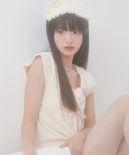 VELVET PAJAMA TOP (IVORY)