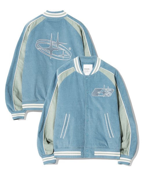 MUSINSA | コードグラフィー Corduroy Color Varsity Jacket_Sky Blue