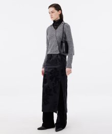 Asymmetric Knit Shirt - Melange Charcoal Grey