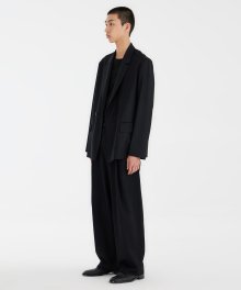 Structured Wide Pants - Black