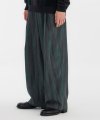 Structured Wide Pants - Blue Green