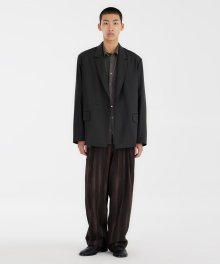 Structured Wide Pants - Brown