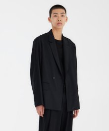 Double-breasted Jacket - Black