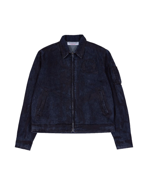 HAND PAINTED DENIM JACKET (BROWN)
