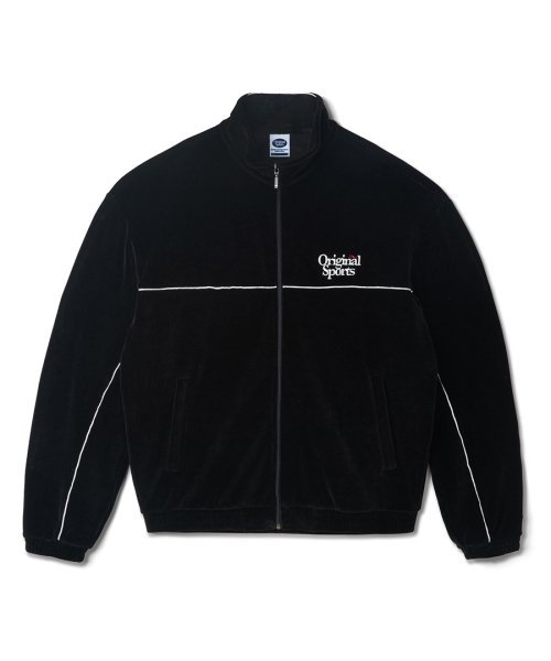 VELOUR ZIP-UP JACKET BLAK
