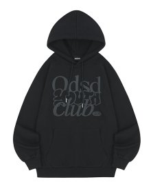 ODSD 엠보싱 로고 오버핏 후드 - BLACK