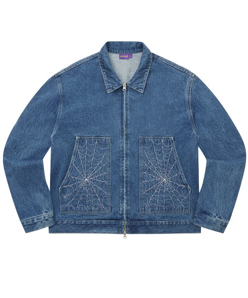 Young Thug Spider Web Denim Jacket | LucacciLeather