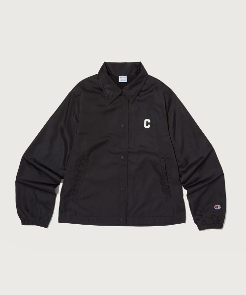 여성 C로고 기모 안감 코치 자켓 Black