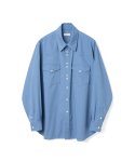 노클(NOCLE) Double Snap Western Shirts Blue