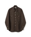 Double Snap Western Shirts Brown