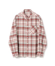 One Pocket Check Shirts Red