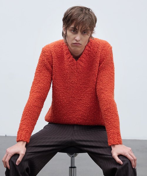 선플라워(SUNFLOWER) (M) 아스케 스웨터 번트 오렌지 ASKE SWEATER