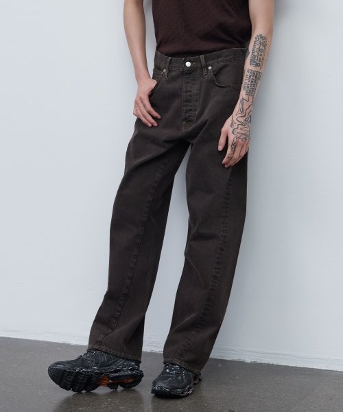 선플라워(SUNFLOWER) (M) 와이드 트위스트 데님 빈티지 브라운 WIDE TWIST DENIM VINTAGE BROWN - 사이즈 & 후기 | 무신사