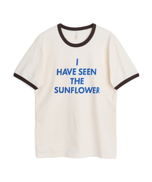 선플라워(SUNFLOWER) (M) 재거 티셔츠 오프 화이트 JAGGER TEE
