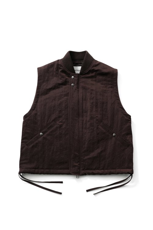 Cooper Crease Nylon Vest Burgundy Brown