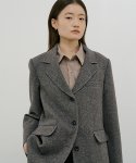 링서울(LINGSEOUL) wool alpaca jacket-gray
