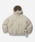 BEAR KEYRING PUFFER JACKET GREIGE