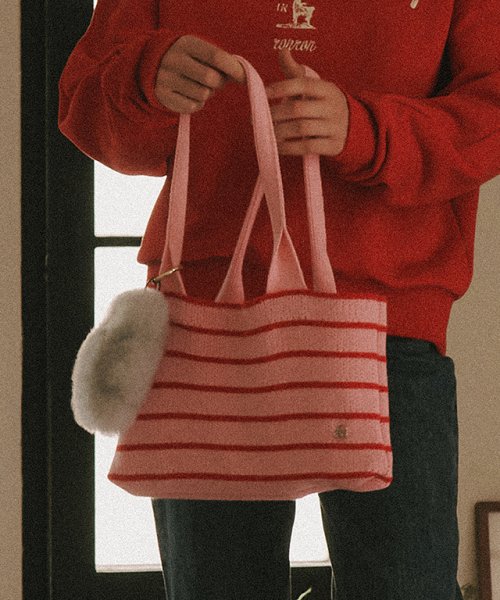 ★送料・関税込★RONRON★STRIPE KNIT BAG★ ☆送料・関税込☆RONRON☆STRIPE KNIT BAG☆ (RONRON/トート