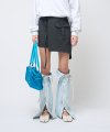 Unbalance Pocket String Wrap Mini Skirt Deep charcoal