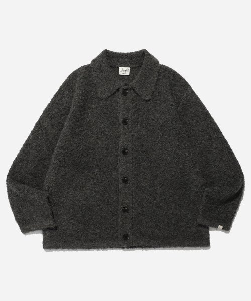 BOUCLE PK CARDIGAN CHARCOAL