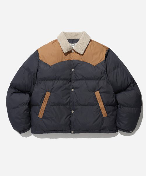 Короткий пуховик Boa Western Navy