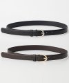 [선물옵션] 25mm eco vintage leather belt - [brown/black]