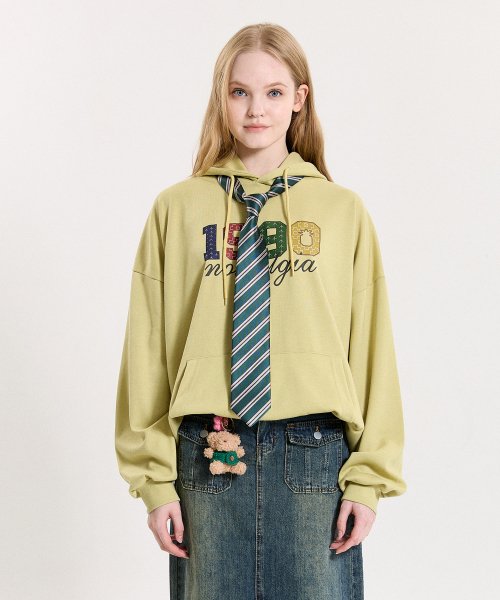 90S OVER HOODIE_OLIVE
