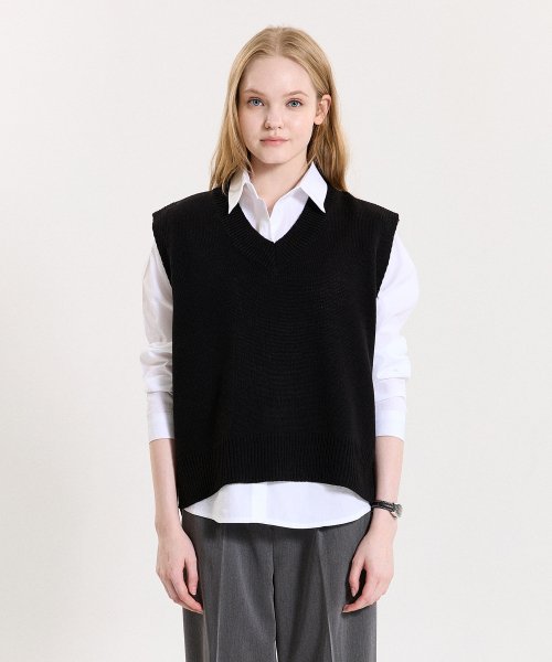CHIC BOXY VEST_чёрное