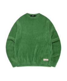 HAIRY KNIT SWEATER green