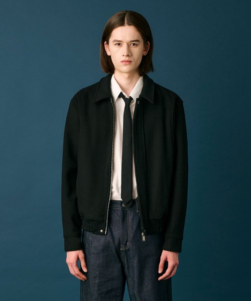 MUSINSA | ZPLISH static wool jacket black