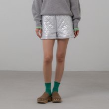 QUILTING SHORTS_SILVER
