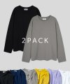 [2PACK] 23F/W 소프트코튼 오버롱 티셔츠 (6color)