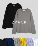 랩12(LAB12) [2PACK] 23F/W 소프트코튼 오버롱 티셔츠 (6color)