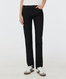 (W) DENIM SLIM PANTS (BLACK) [LRSFDDL717M]